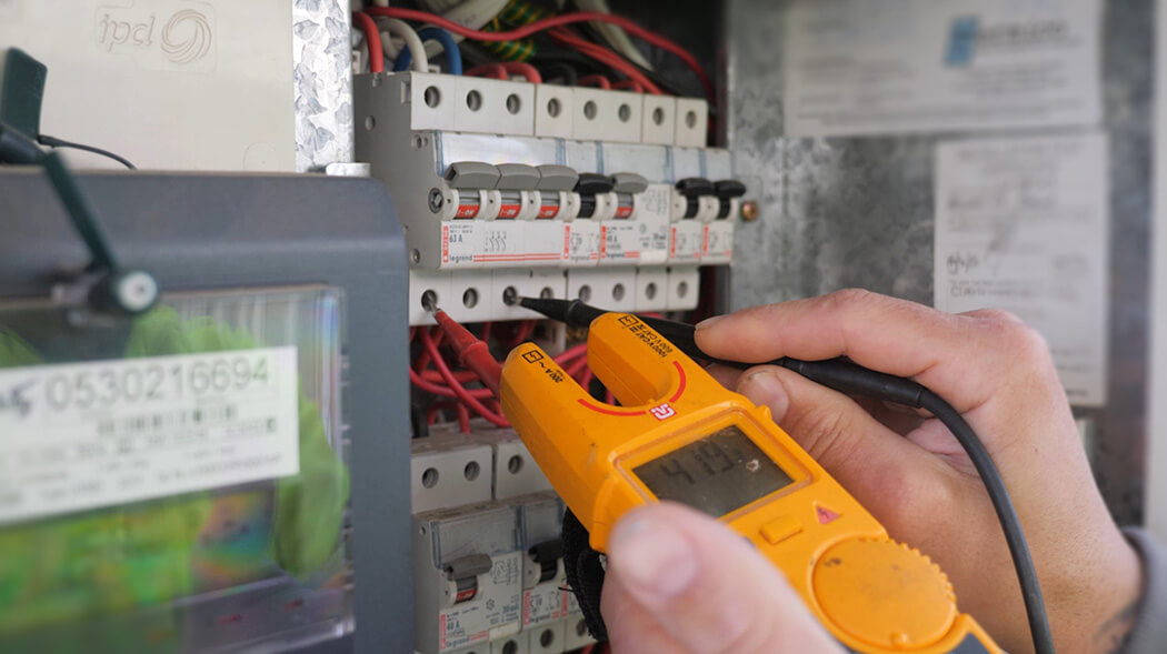 Commercial Electrical Contractor Working